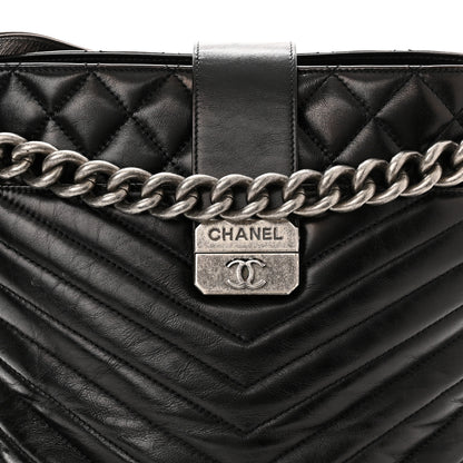 Chanel Aged Calfskin Quilted Mad About Quilting Small Hobo Black 8 of 10