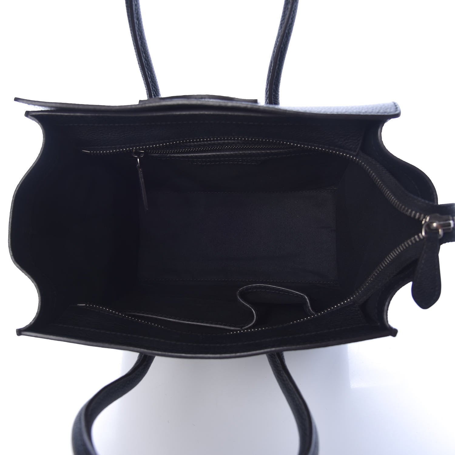 Celine Drummed Calfskin Micro Luggage Black 5 of 8