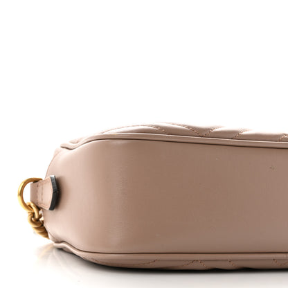 Gucci Calfskin Matelasse Small GG Marmont Chain Shoulder Bag Porcelain Rose 9 of 10