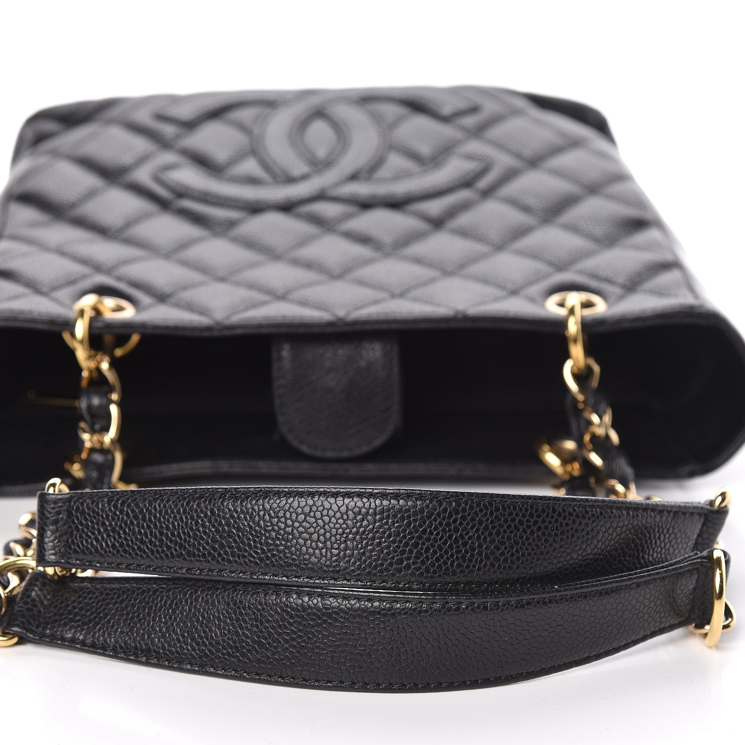 Chanel Caviar Quilted Petit Shopping Tote PST Black 12 of 16