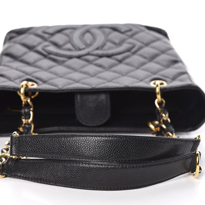 Chanel Caviar Quilted Petit Shopping Tote PST Black 12 of 16