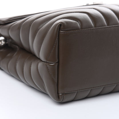 Saint Laurent Calfskin Y Quilted Monogram Medium Loulou Chain Satchel Faggio 8 of 9