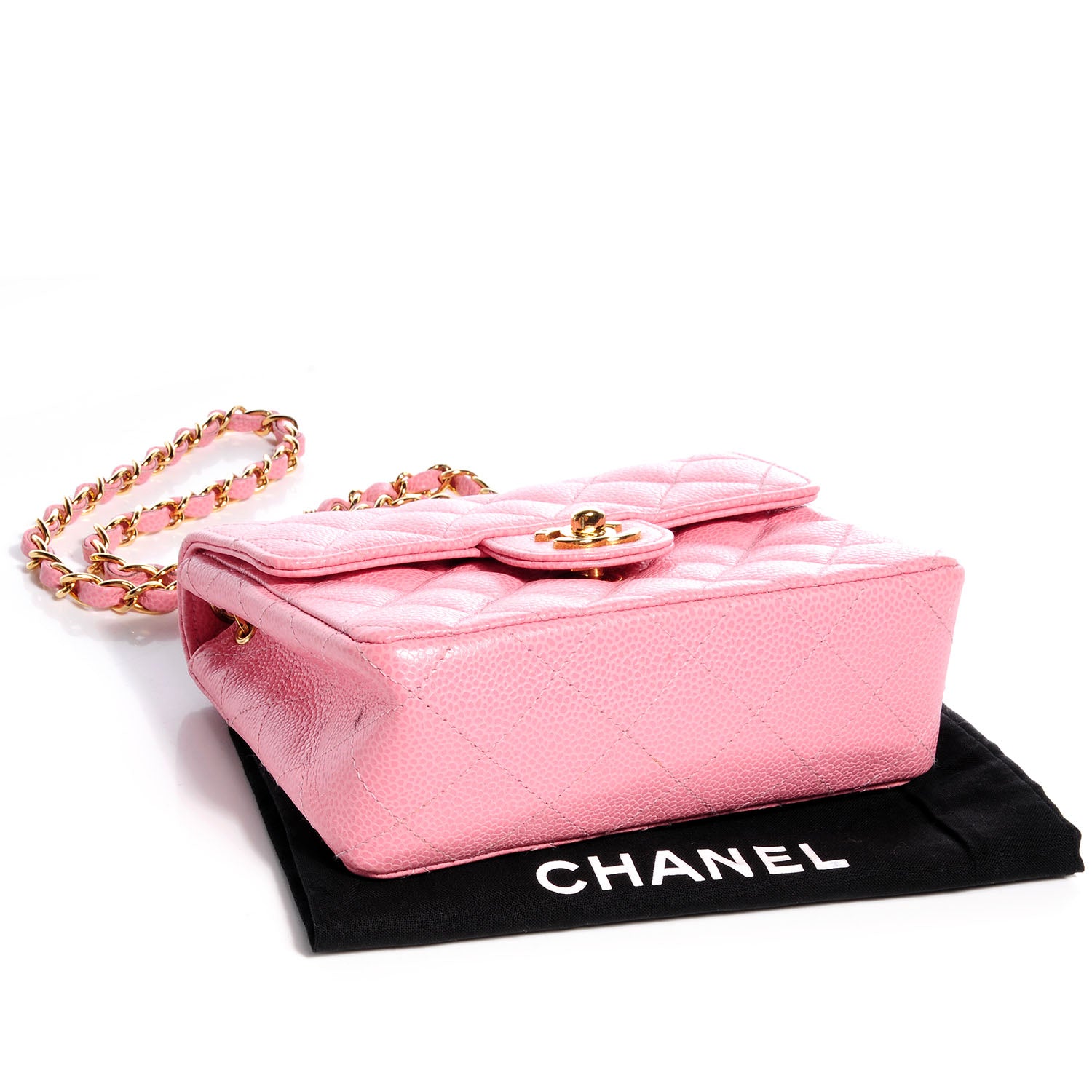 Chanel Caviar Quilted Mini Square Flap Pink 4 of 9