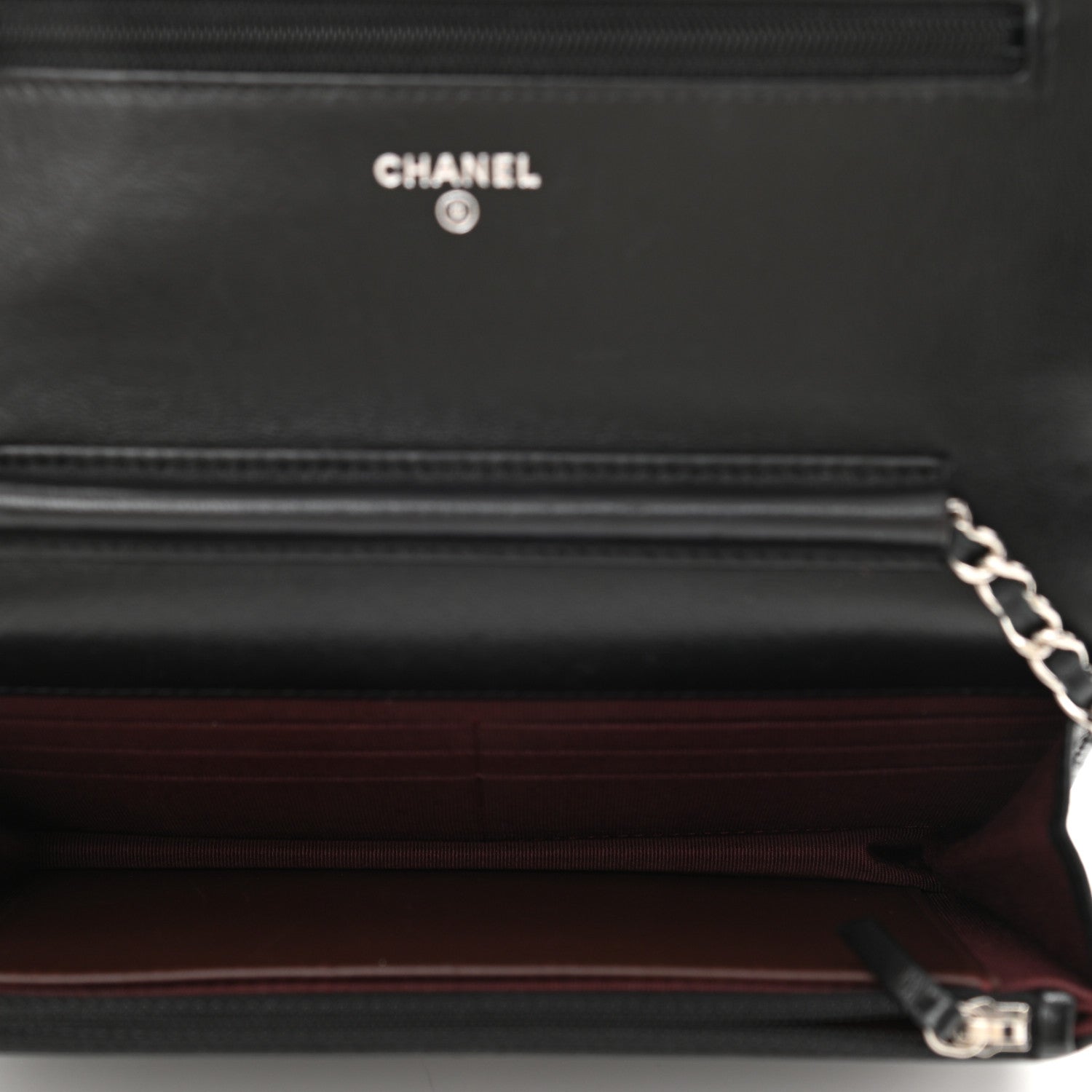 Chanel Lambskin Quilted Wallet On Chain WOC Black 5 of 14