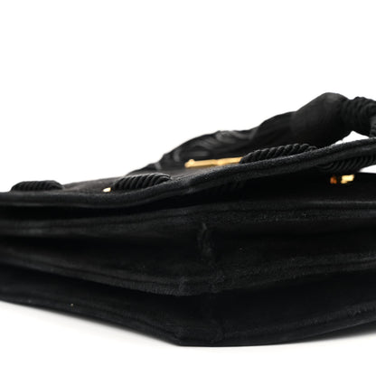 Saint Laurent Suede Medium Monogram Fetish Satchel Black 8 of 11