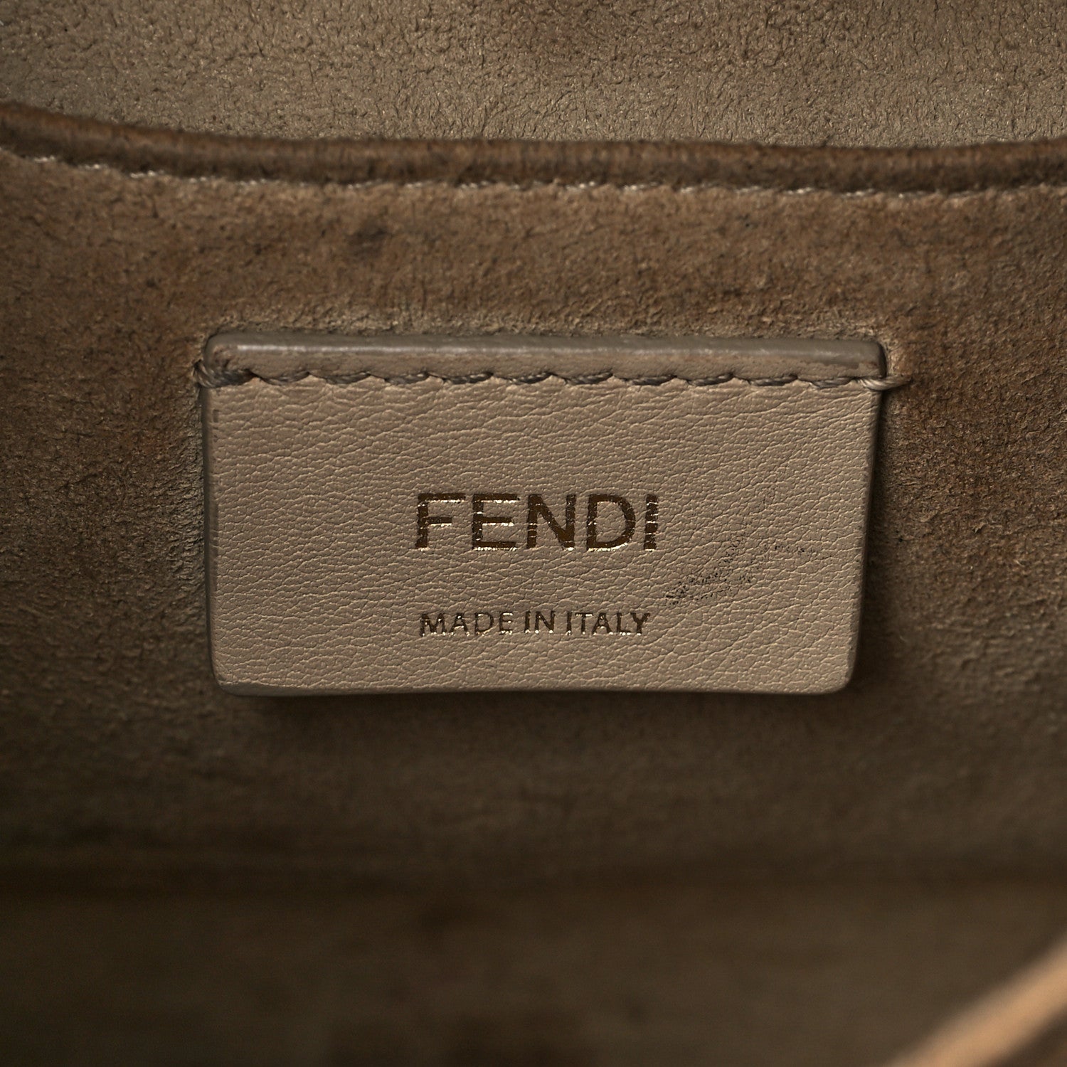 Fendi Vitello Liberty FF 1974 Embossed Kan I Shoulder Bag Camelia 5 of 20