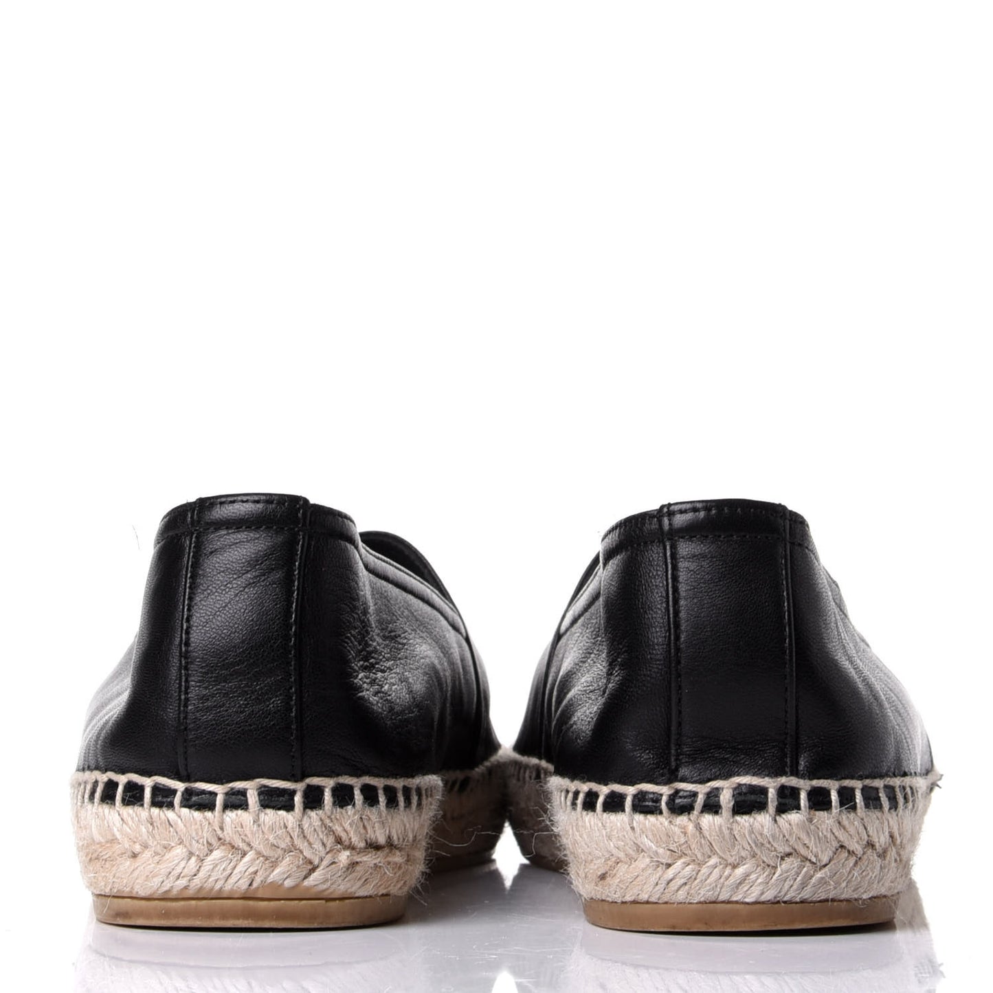 Lambskin Monogram Espadrilles 41 Black