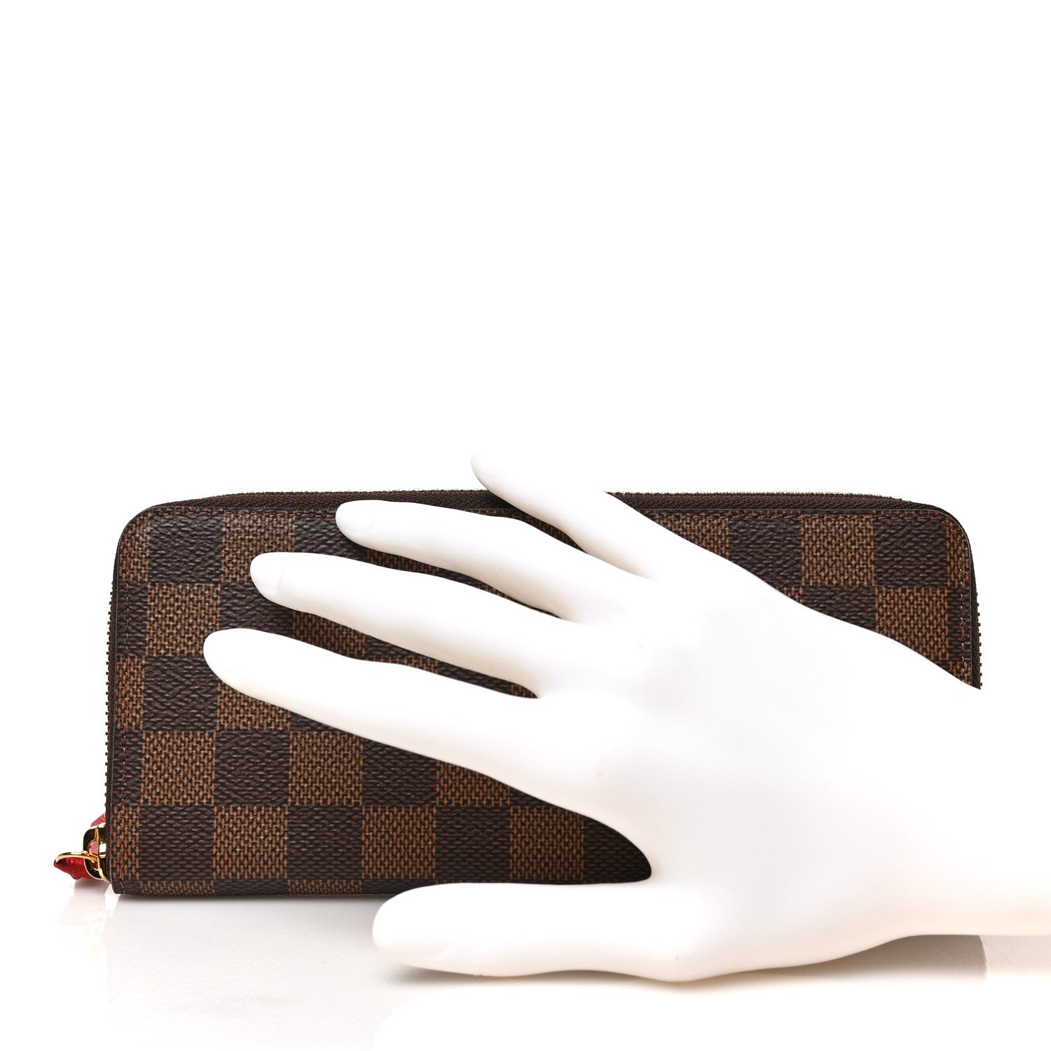Louis Vuitton Damier Ebene Clemence Wallet Cherry 2 of 6