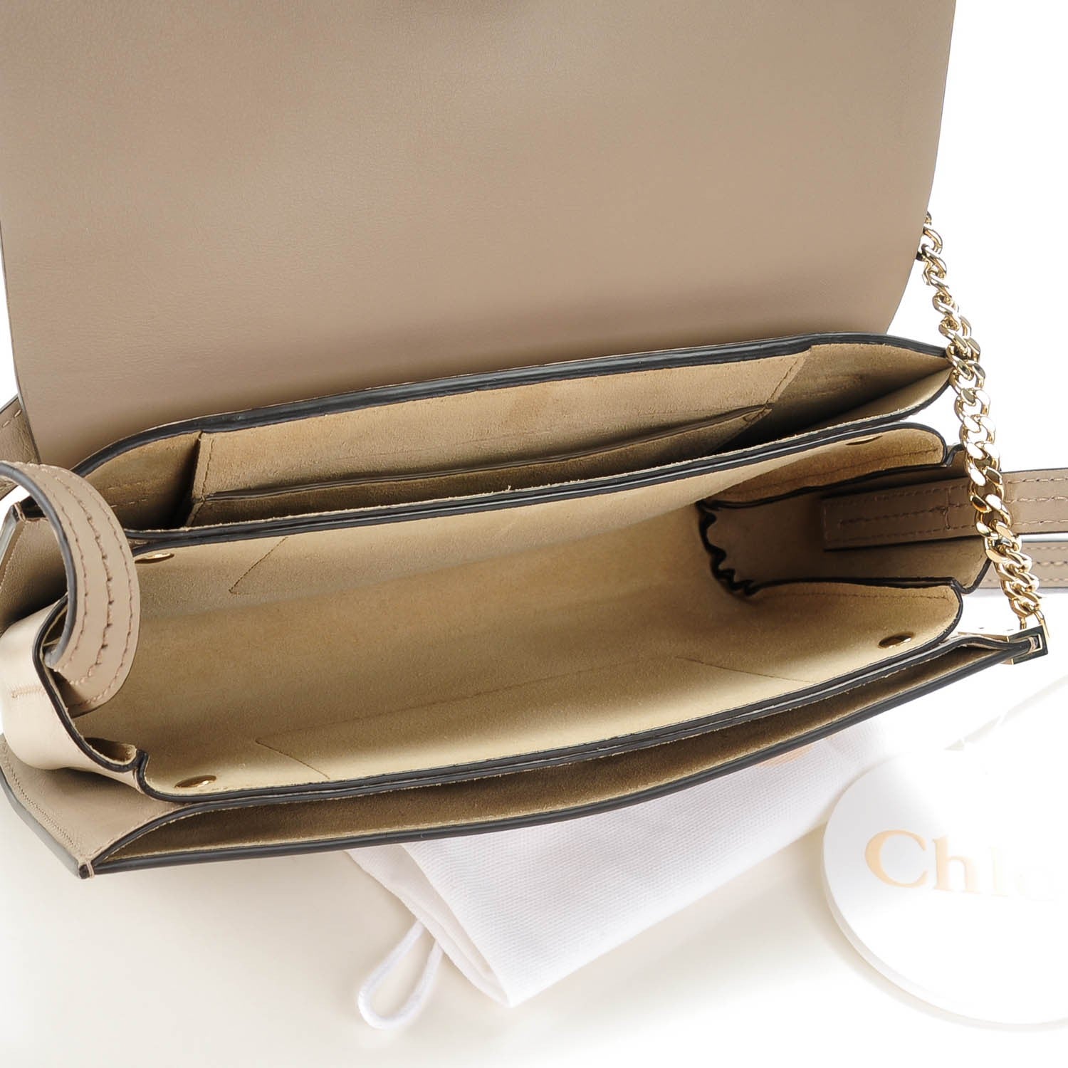Chloe Suede Calfskin Small Faye Shoulder Bag Motty Grey 5 of 8