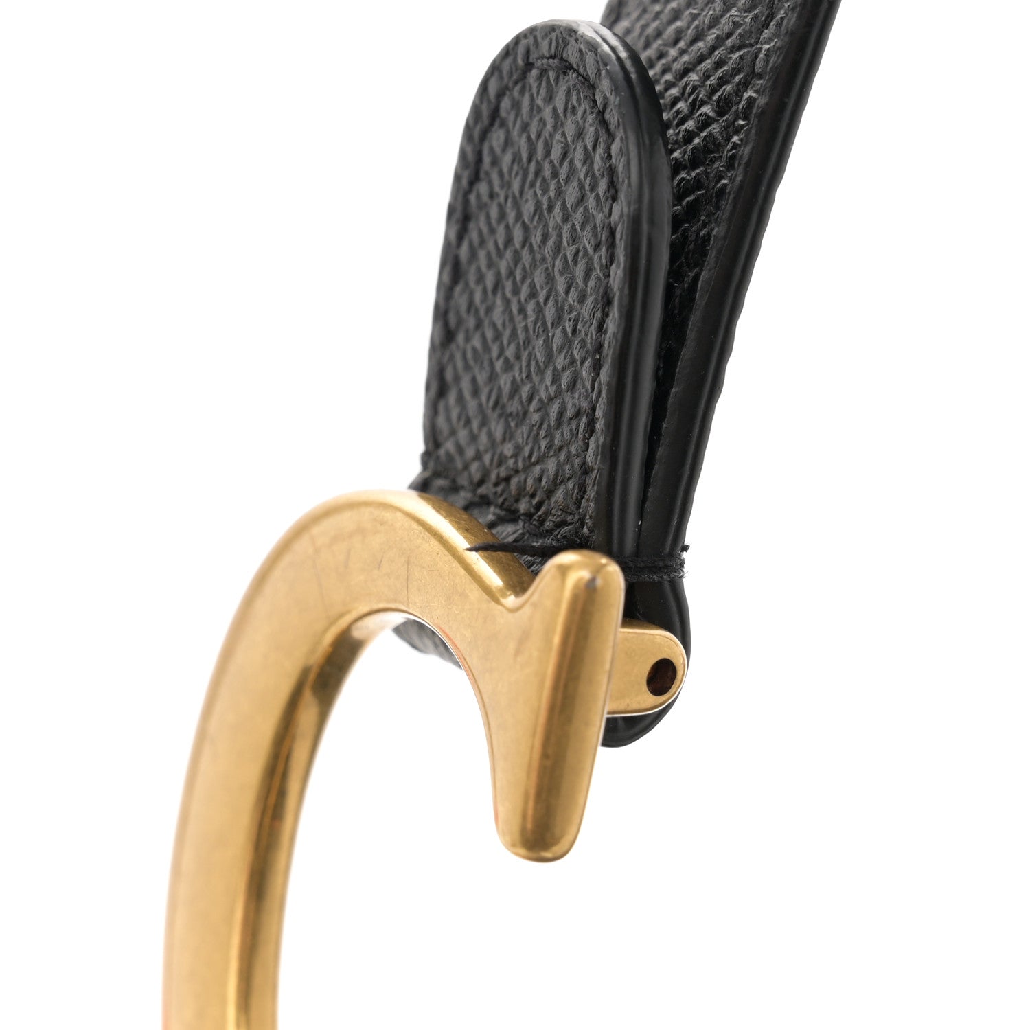 Christian Dior Grained Calfskin Saddle Bag Black 13 of 14