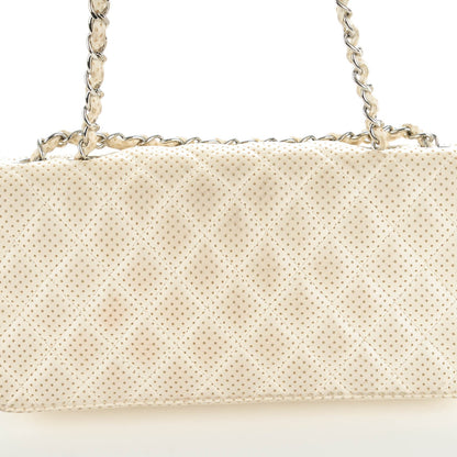 Chanel Lambskin Perforated East West Flap White 4 of 10