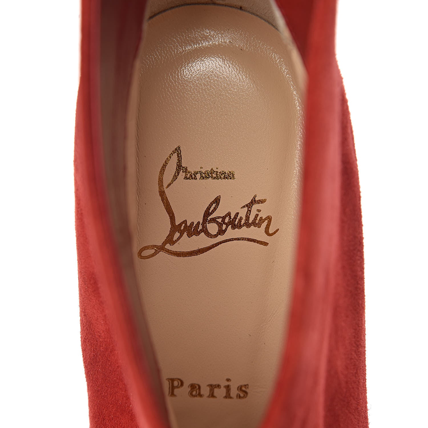 Christian Louboutin Veau Velours Ankle Boots 35.5 Carmin 7 of 12