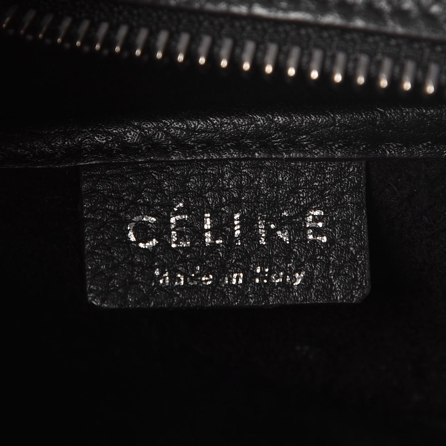 Drummed Calfskin Nano Luggage Black