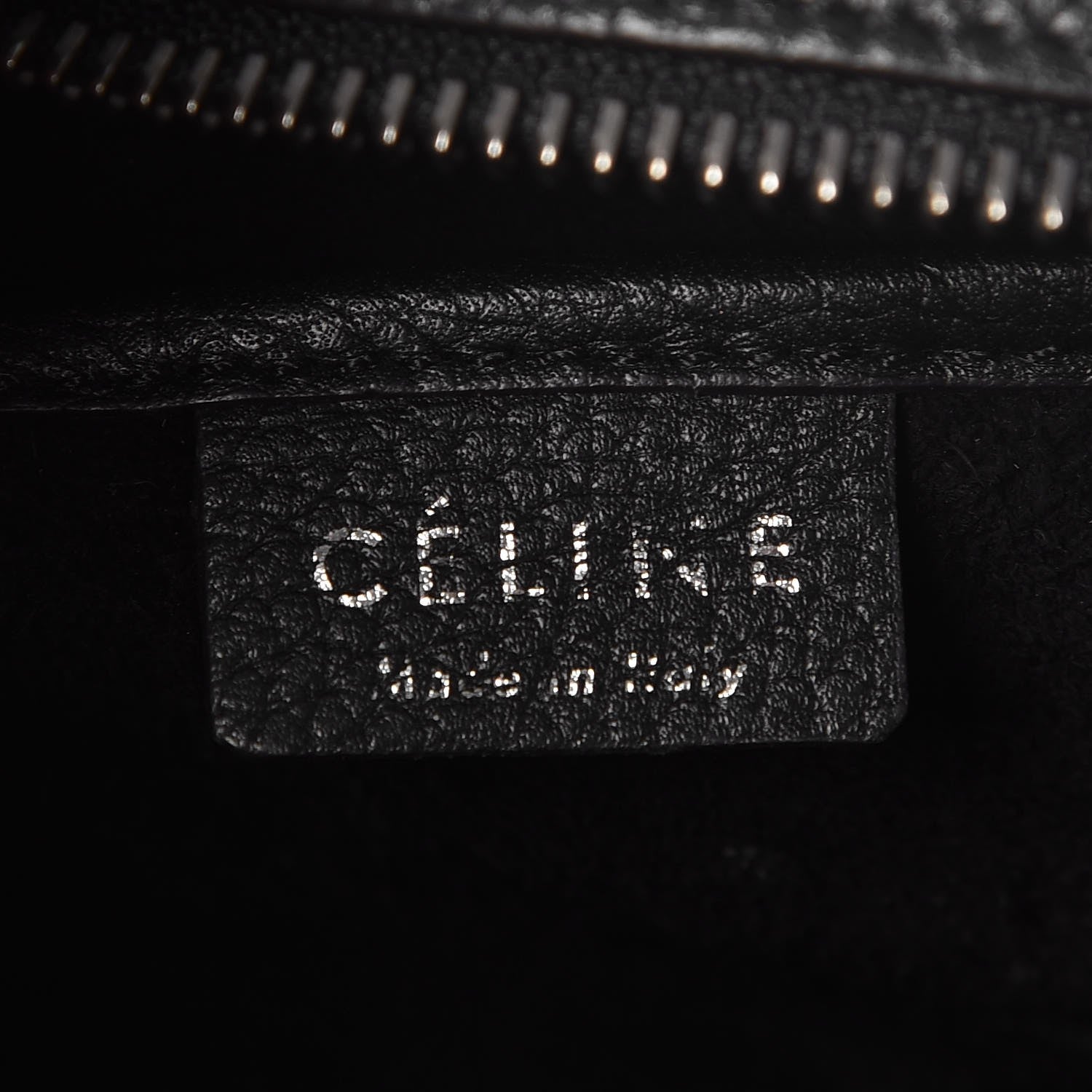 Celine Drummed Calfskin Nano Luggage Black 6 of 6