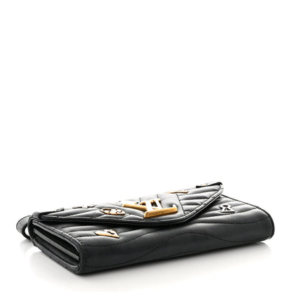 Louis Vuitton Calfskin Love Lock New Wave Long Wallet Black 4 of 10