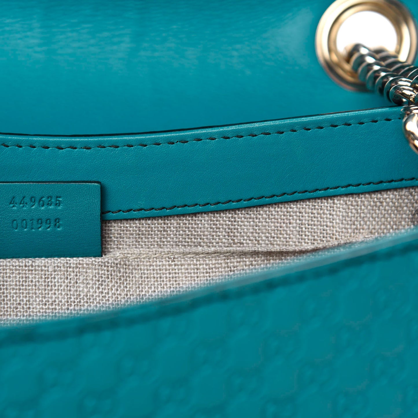 Soft Microguccissima Medium Emily Chain Shoulder Bag Deep Cobalt
