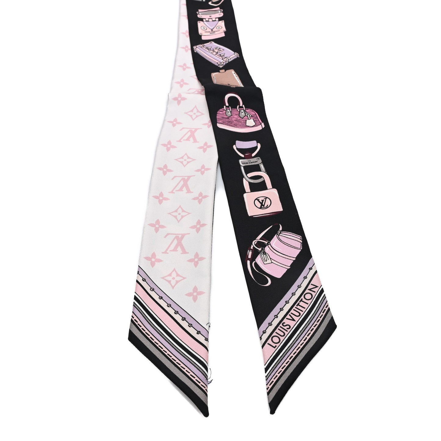 Silk Monogram Essentials LV BB Bandeau Light Pink