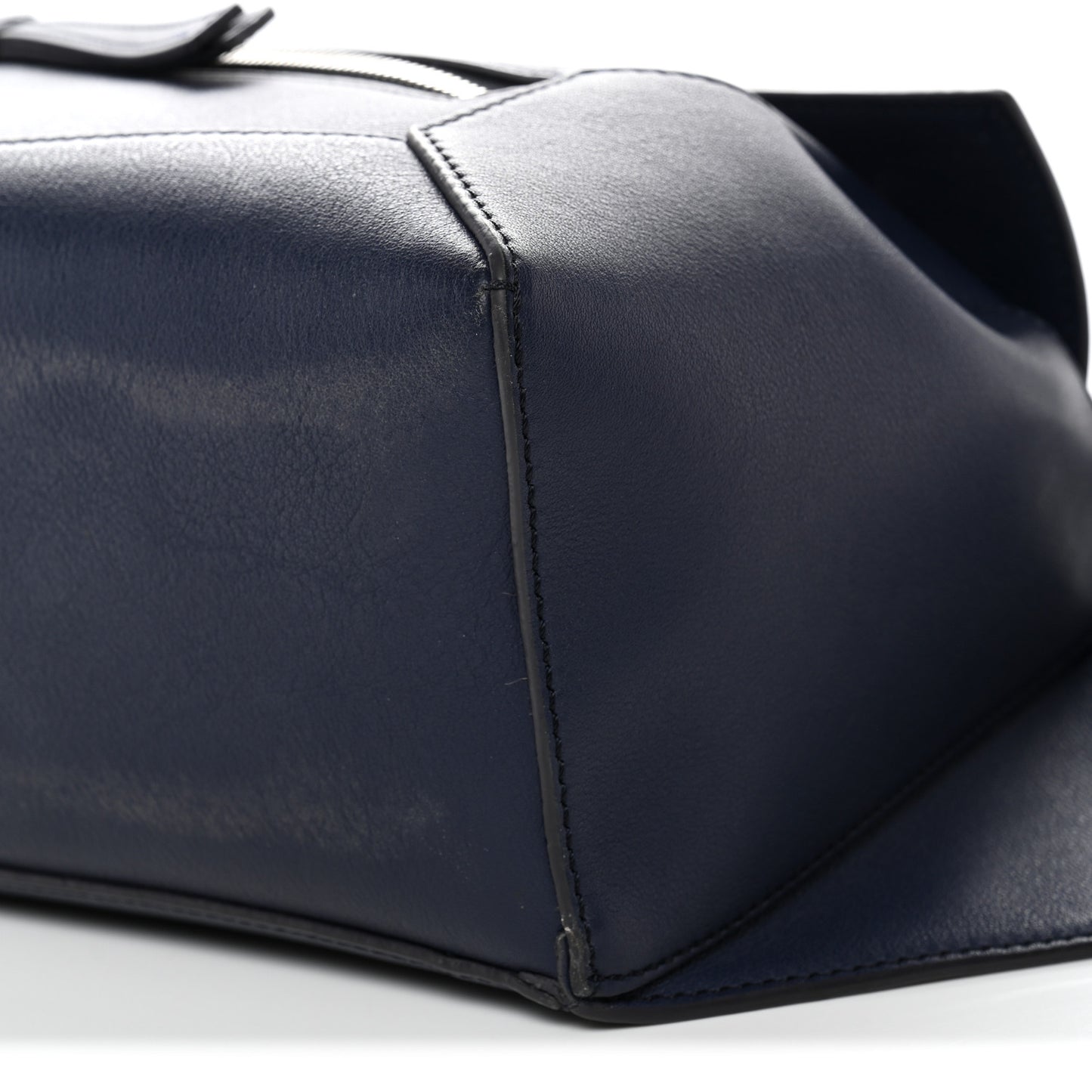 Calfskin Small Puzzle Edge Bumbag Navy Blue