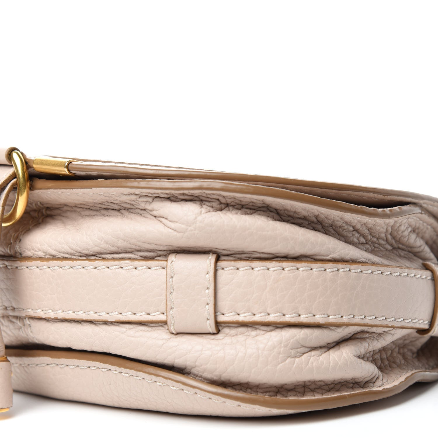 Chloe Calfskin Mini Marcie Round Crossbody Bag Abstract White 7 of 11