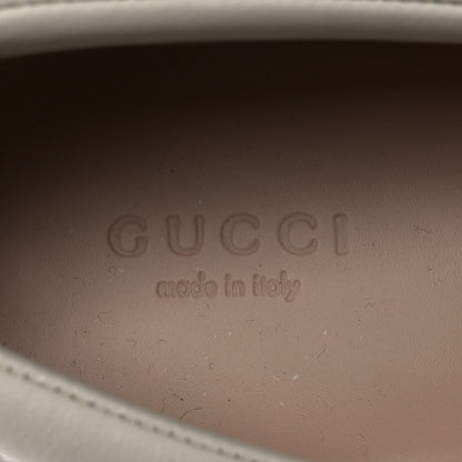 Gucci Magnum Calfskin Nappa Crystal Womens Interlocking G Platform Chunky Lug Sole 40mm Loafers 40.5 White 9 of 14