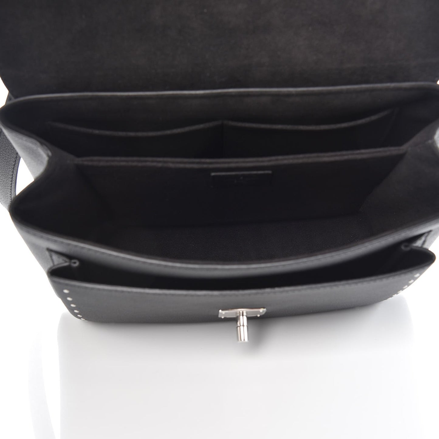Soft Calfskin My Lockme Studs Black