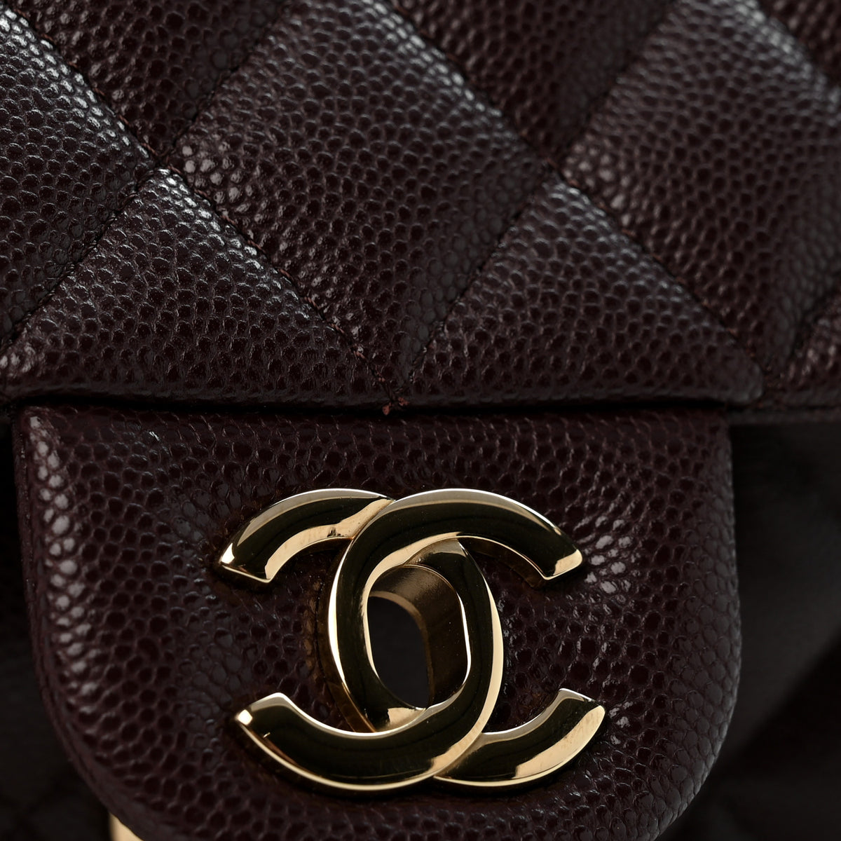 Chanel Caviar Quilted Medium Double Flap Dark Brown 12 of 12