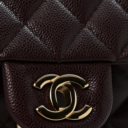 Chanel Caviar Quilted Medium Double Flap Dark Brown 12 of 12