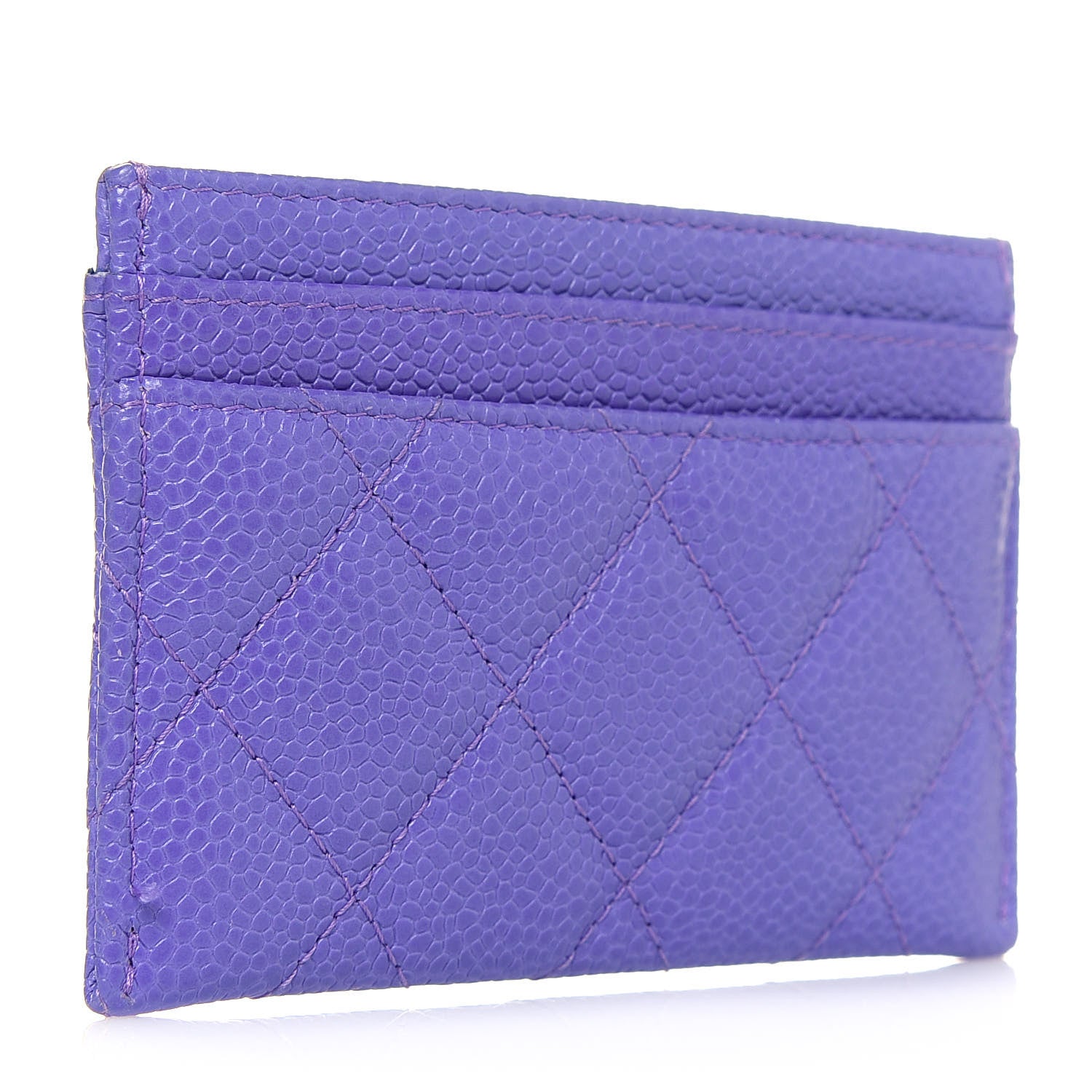 Chanel Caviar Quilted Incognito Card Holder Purple 3 of 14