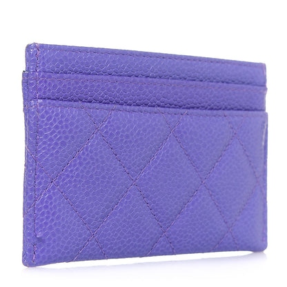 Chanel Caviar Quilted Incognito Card Holder Purple 3 of 14