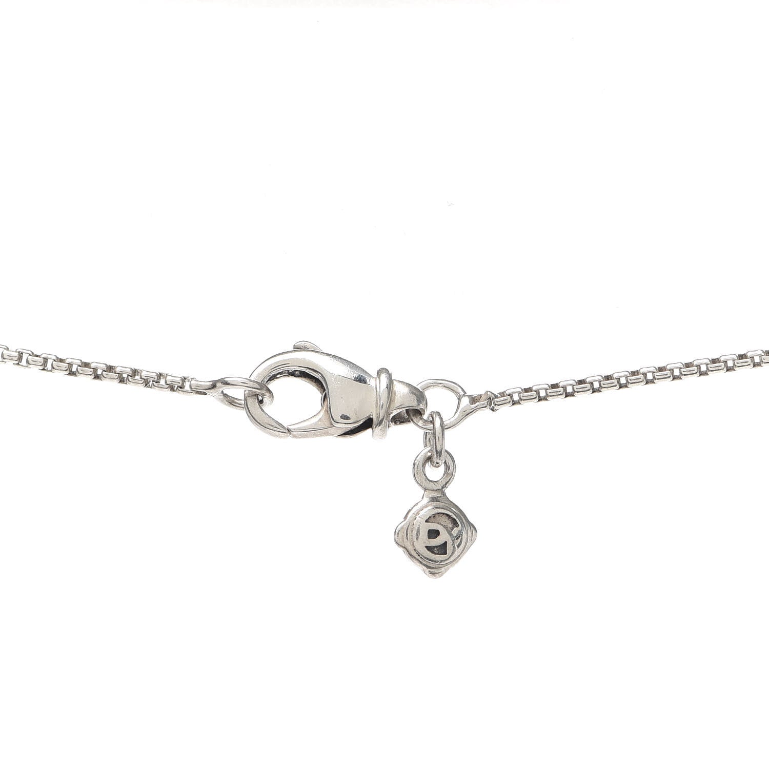 David Yurman Sterling Silver 18K Yellow Gold Open Heart Cable Necklace 4 of 6