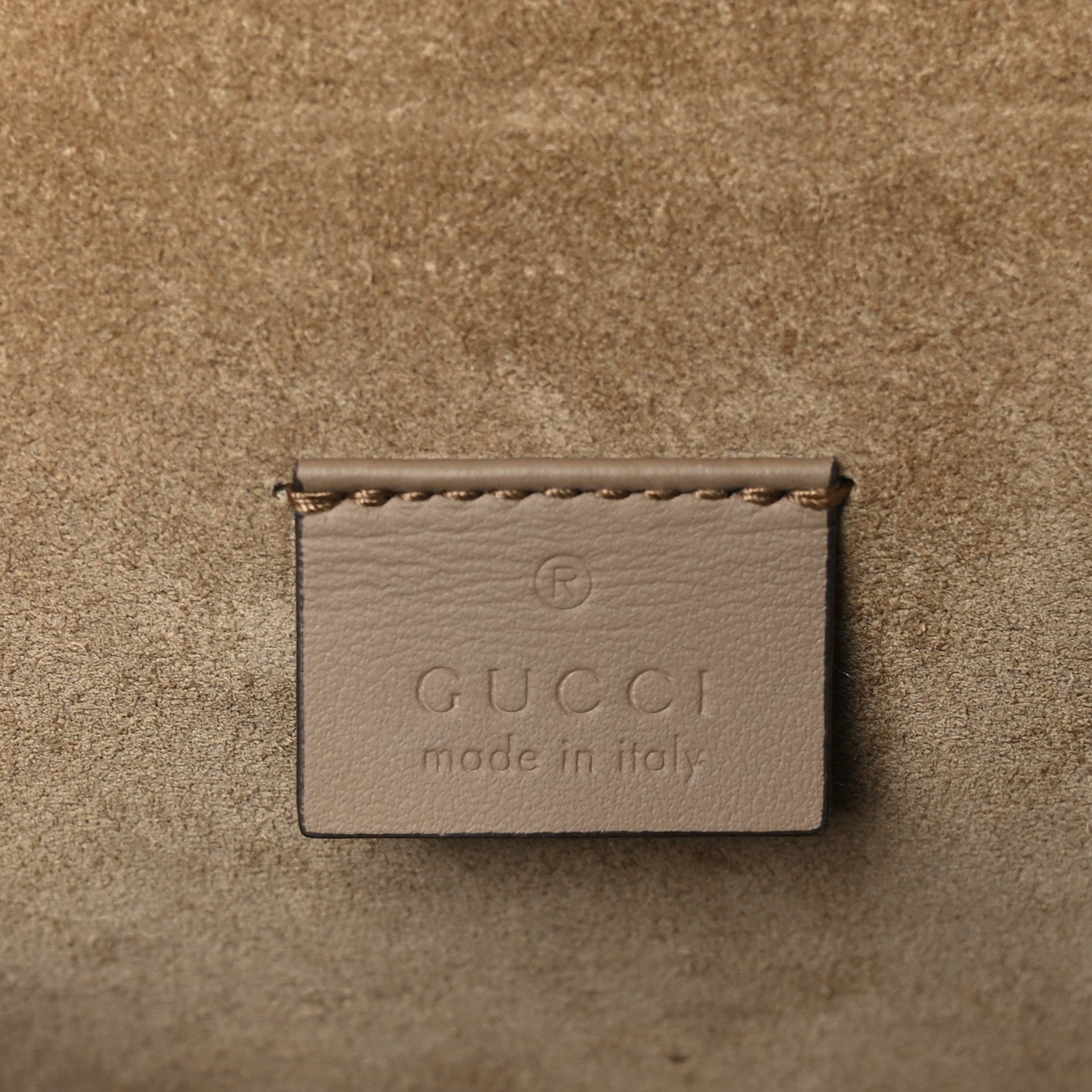 Gucci GG Supreme Monogram Suede Crystal Small Dionysus Shoulder Bag Beige Ebony Taupe 7 of 10