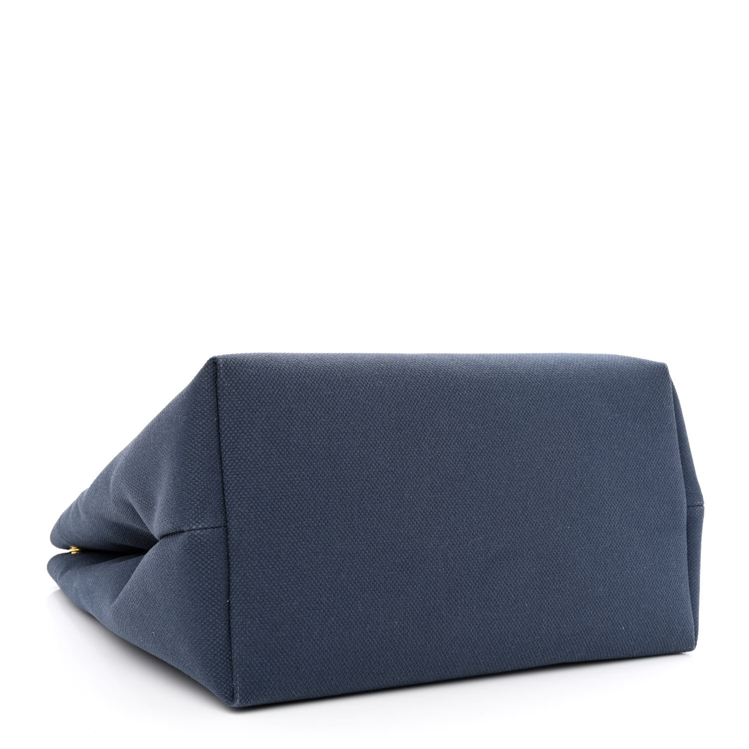 Celine Canvas Calfskin Horizontal Cabas Navy Tan 4 of 11