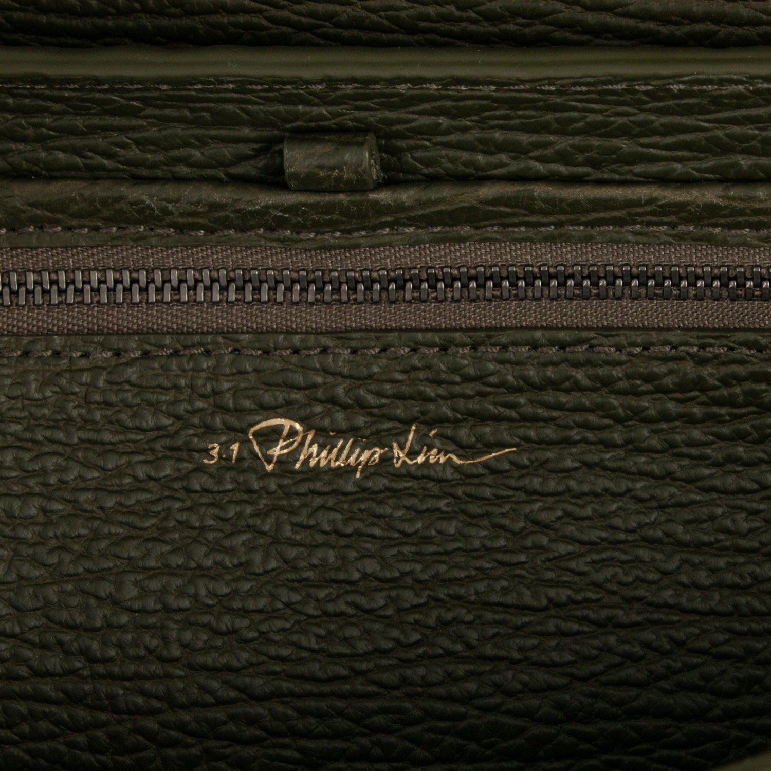 3.1 Phillip Lim 3.1 Textured Calfskin Medium Pashli Satchel Military Green 6 of 7