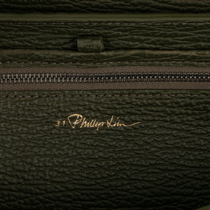 3.1 Phillip Lim 3.1 Textured Calfskin Medium Pashli Satchel Military Green 6 of 7