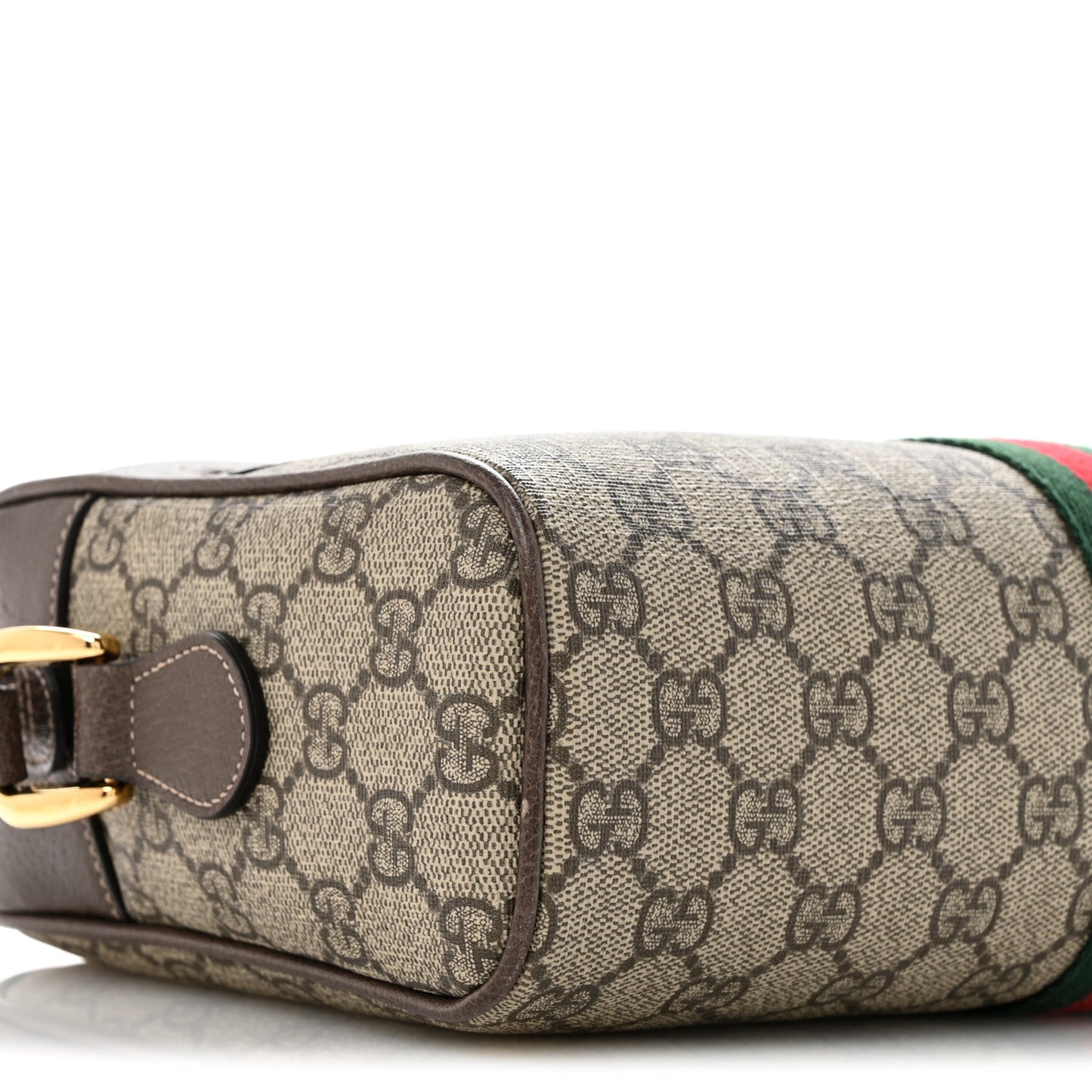 GG Supreme Monogram Web Small Ophidia Shoulder Bag Brown
