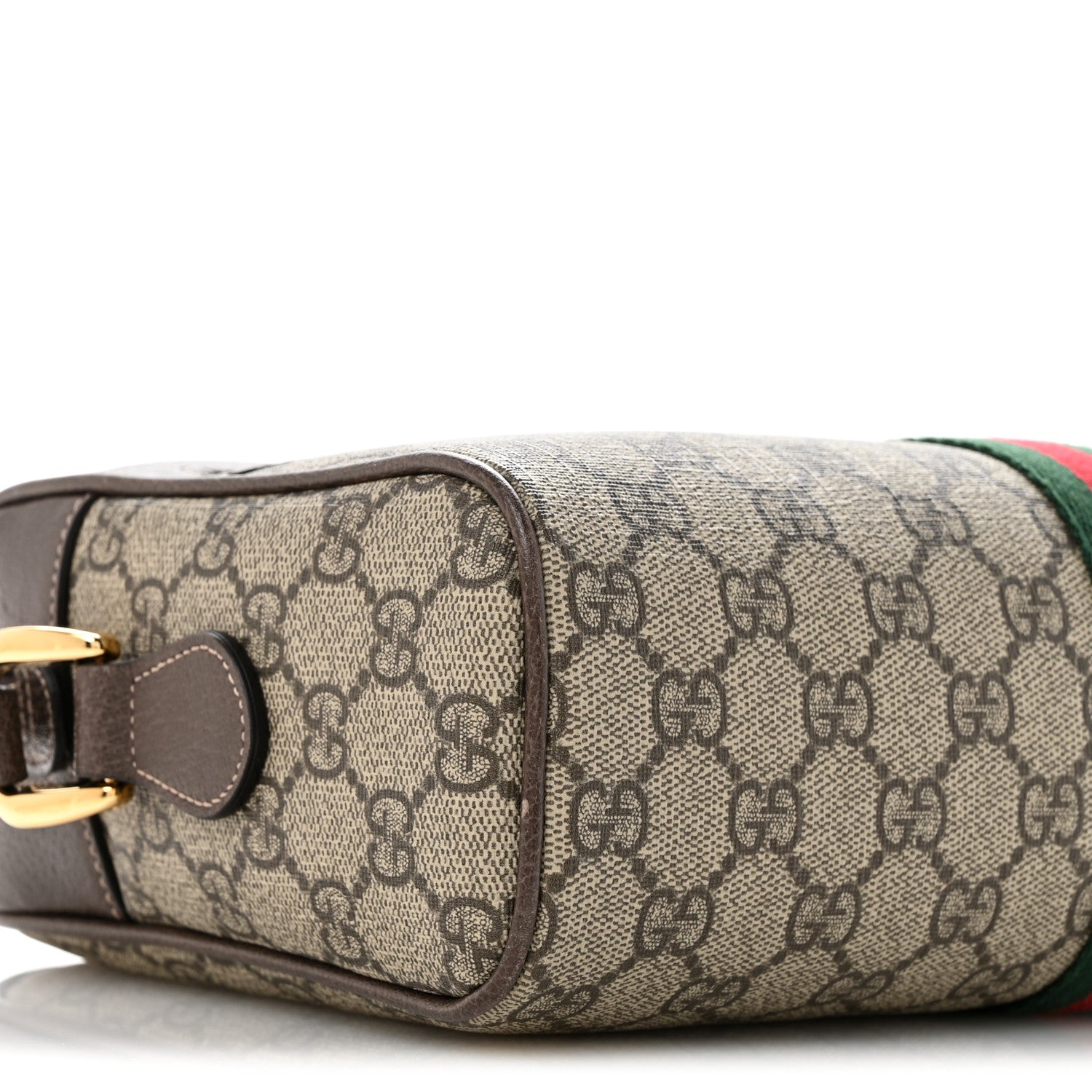Gucci GG Supreme Monogram Web Small Ophidia Shoulder Bag Brown 9 of 12