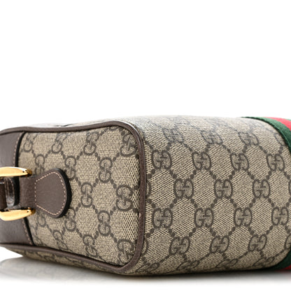 Gucci GG Supreme Monogram Web Small Ophidia Shoulder Bag Brown 9 of 12