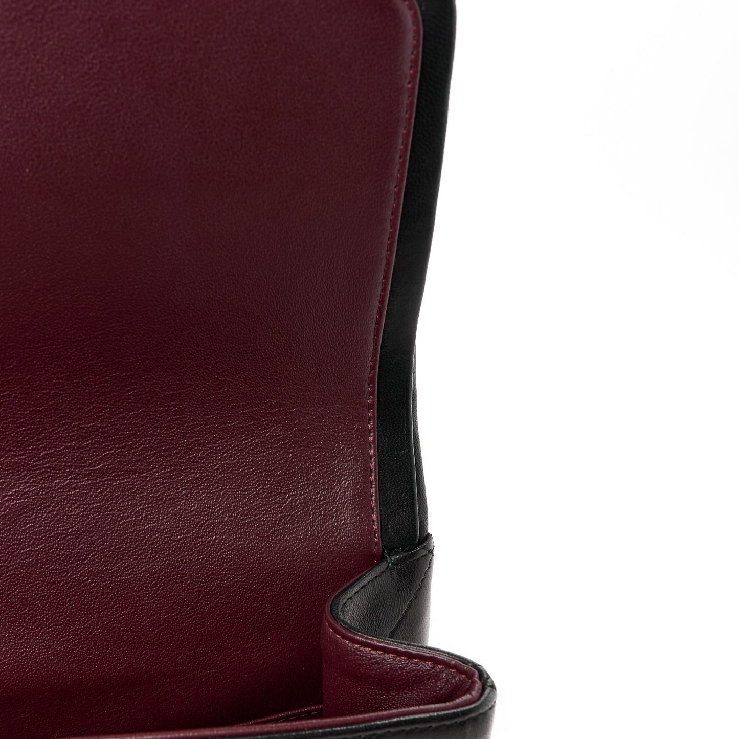 Lambskin Quilted Maxi Double Flap Black