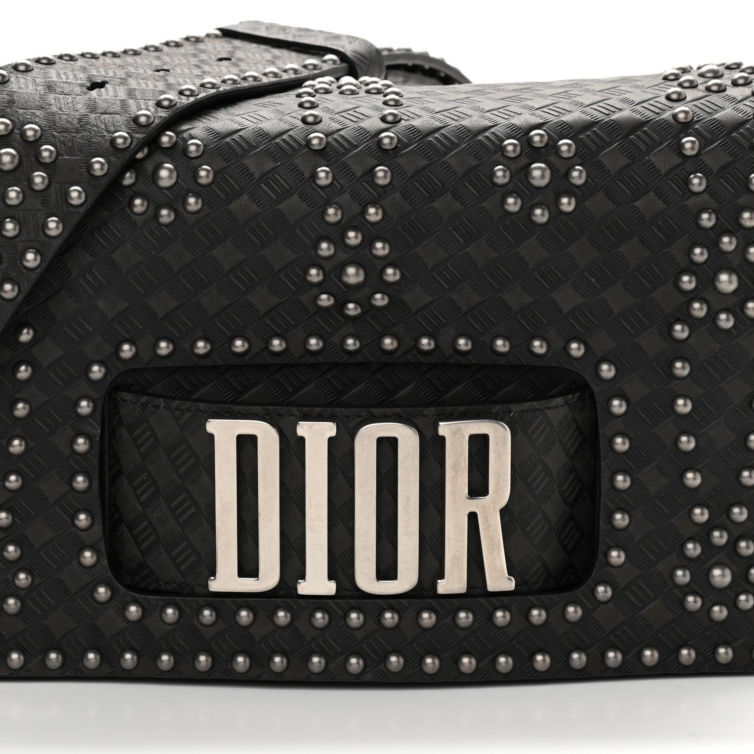 Christian Dior Calfskin Studded Dio(r)evolution Flap Bag Black 8 of 10