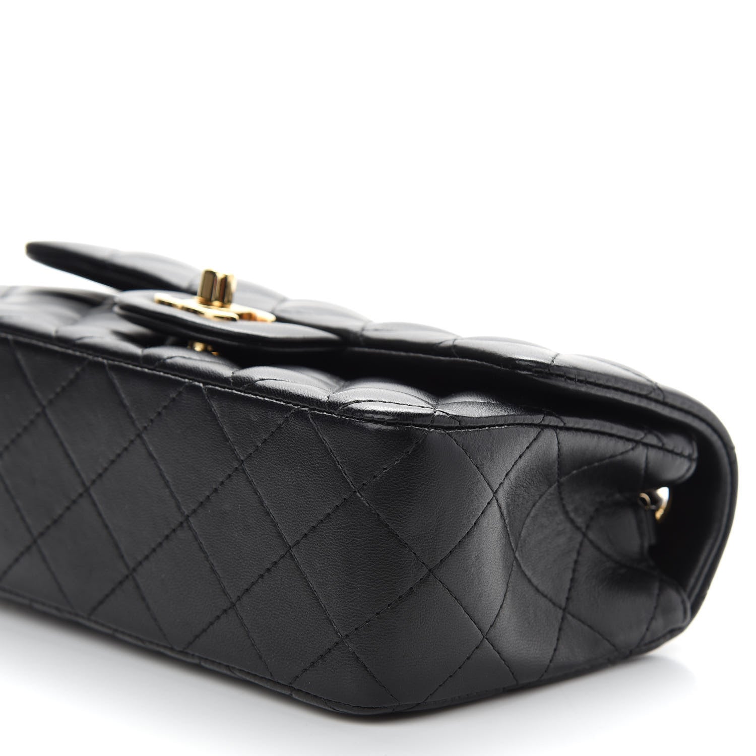 Chanel Lambskin Quilted Mini Rectangular Flap Black 16 of 20