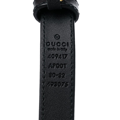 Gucci Calfskin Double G 20mm Belt 80 32 Black 3 of 7
