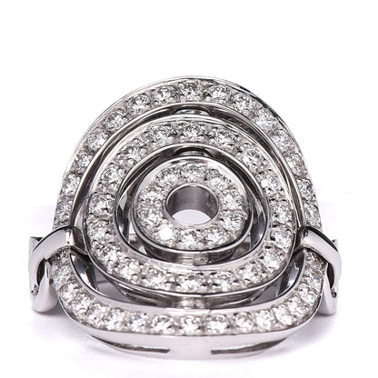 Bulgari 18K White Gold Diamond Astrale Cerchi Ring 51 5.75 1 of 6