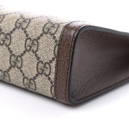Gucci GG Supreme Monogram Web Ophidia Pouch Brown 9 of 11