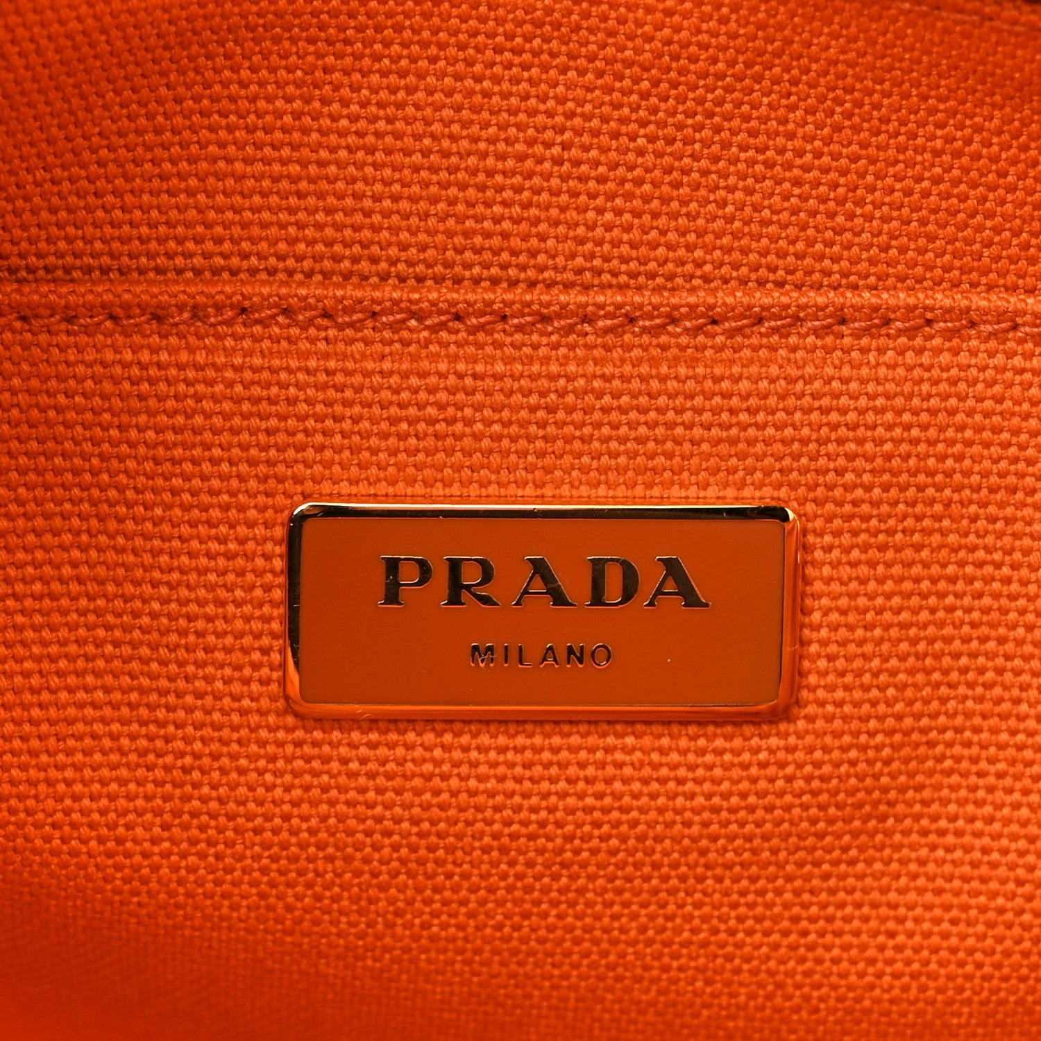 Prada Canapa Large Logo Tote Papaya 5 of 10