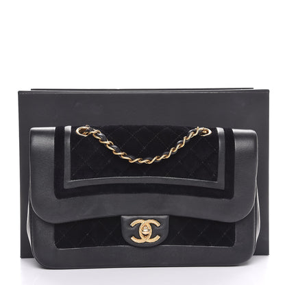 Chanel Metallic Lambskin Velvet Quilted Medium Flap Black 9 of 9