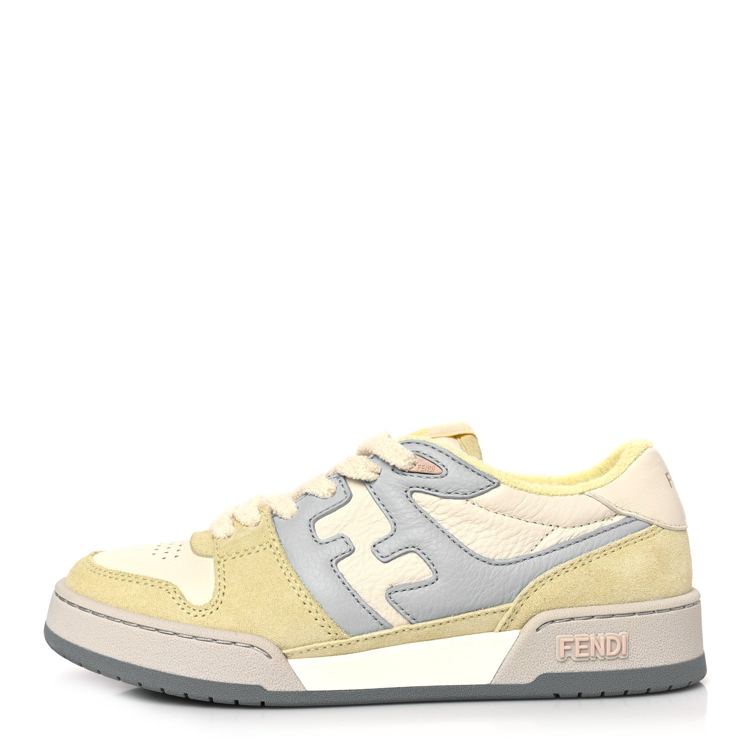 Fendi Suede Vitello Fendi Match Low Top Sneakers 37 Straw Azzurro Poison Connecticut 1 of 9