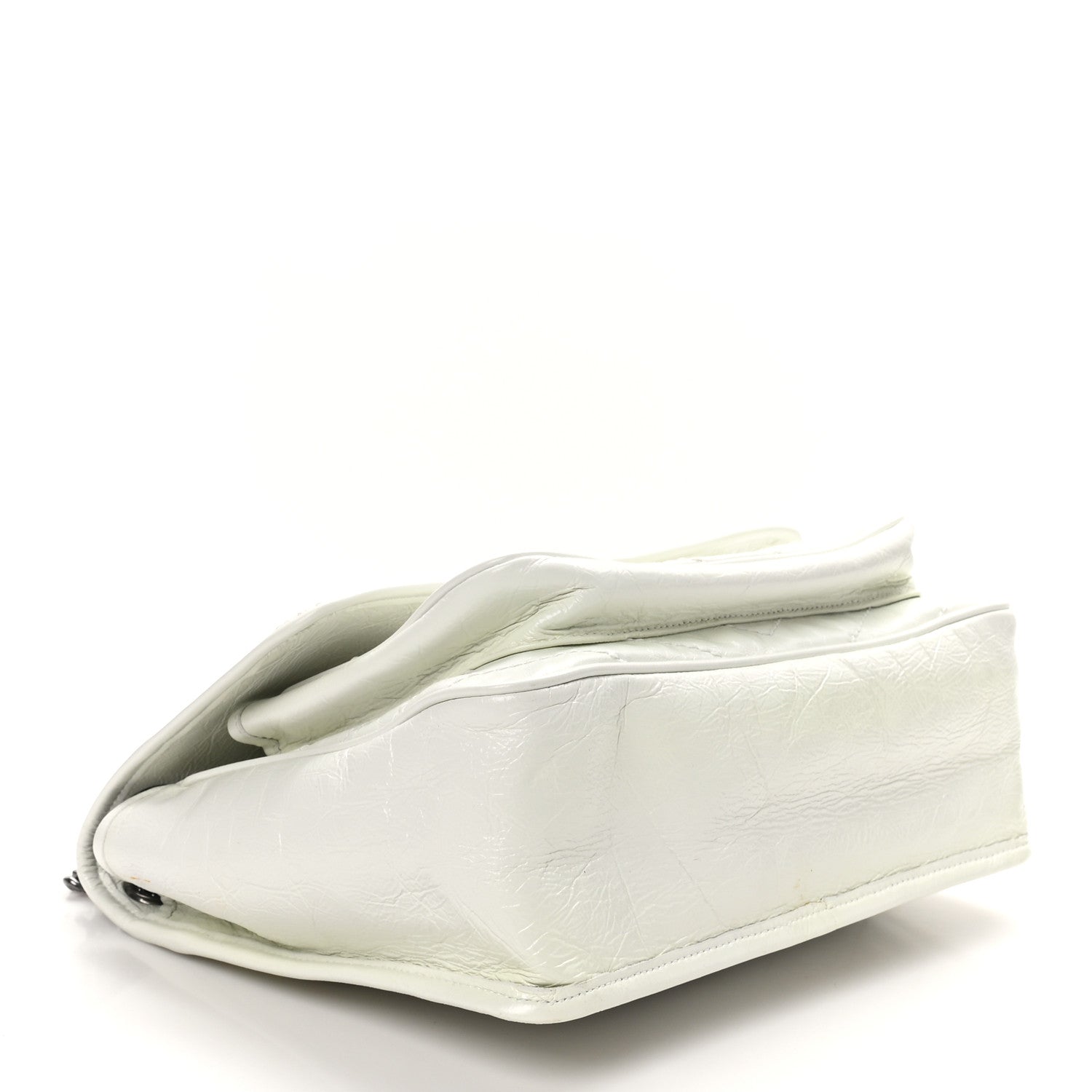 Saint Laurent Crinkled Calfskin Matelasse Monogram Medium Niki Chain Satchel Ivory 4 of 10