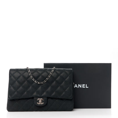 Chanel Iridescent Caviar Quilted Clutch With Chain Flap Black 12 of 12