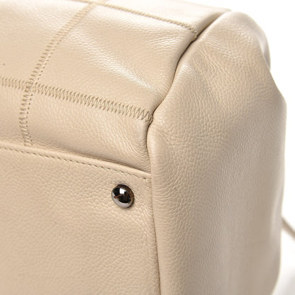 Chanel Caviar Square Stitched Large Tote Beige 19 of 26