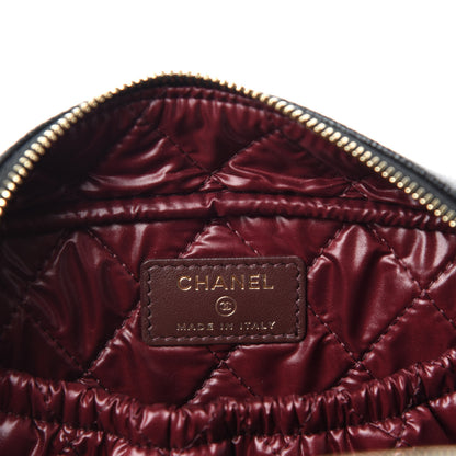 Chanel Caviar Quilted Curvy Pouch Cosmetic Case Black 6 of 9